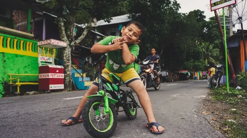 boy on a bike