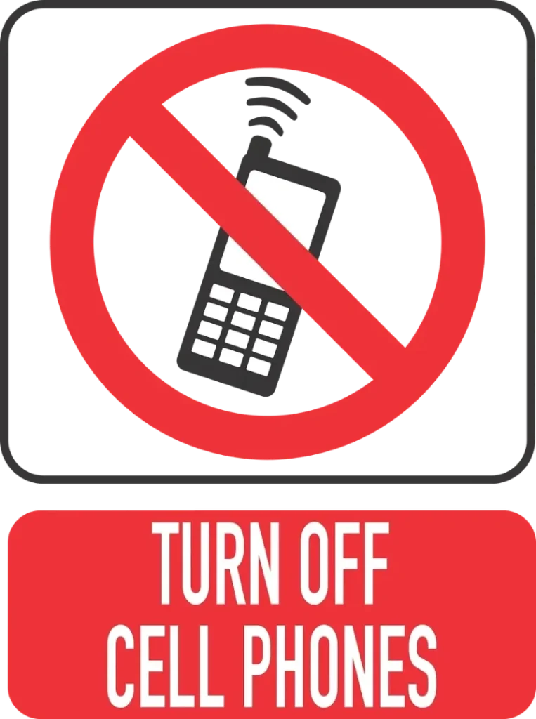 no mobile phone sign