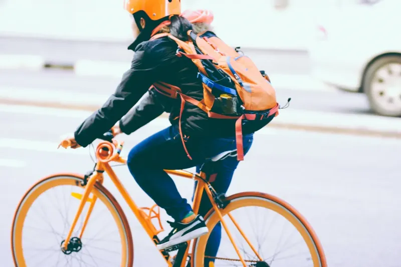 person riding a bicycle